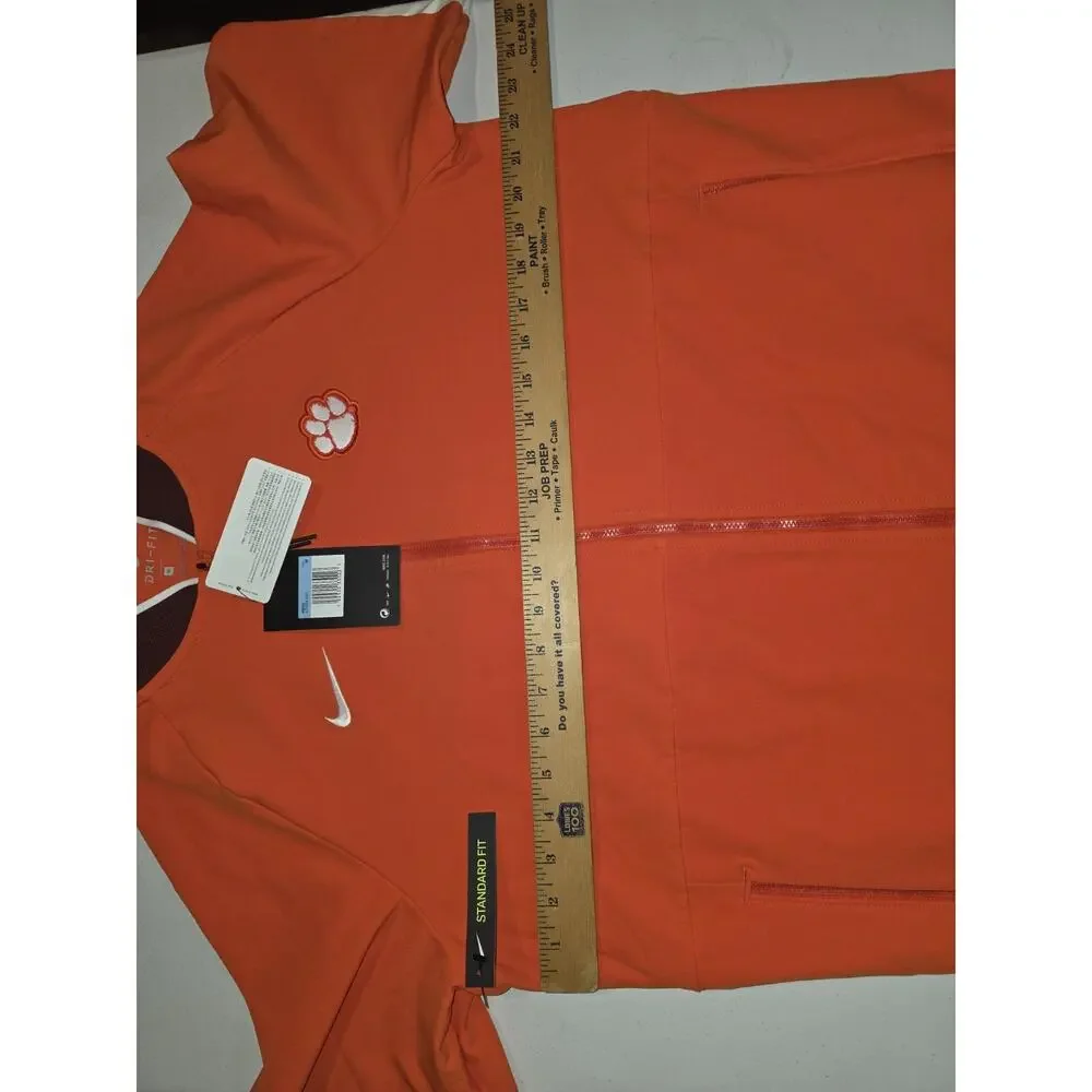 Nike Clemson Tigers Sideline Therma Full Zip Jacket Men's Medium AO5854 Orange